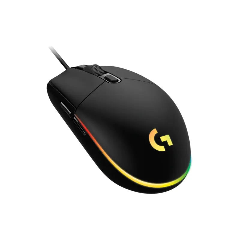 MOUSE GAMING DE CABLE LOGITECH LYGHTSYNC DE 8000DPI NEGRO G203